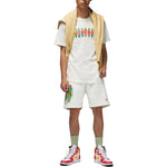 Air Jordan Solid Color Round Neck Pullover Brand Short Sleeve T-Shirt Men's White DQ7367-133