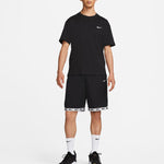 Men's Nike Solid Color Logo Printing Round Neck Pullover Short Sleeve Black T-Shirt DZ3028-010