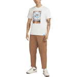Men's Nike Landscape Logo Printing Round Neck Casual Short Sleeve White T-Shirt DQ1020-100