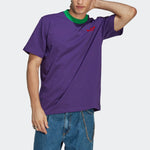 Men's adidas originals Trefoil Tee Solid Color Logo Printing Round Neck Pullover Short Sleeve Purple T-Shirt IB3434