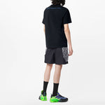 Men's LOUIS VUITTON FW21 Logo Printing Short Sleeve Black 1A9GPA