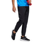 Men's adidas Solid Color Lacing Breathable Elastic Training Sports Pants/Trousers/Joggers Autumn Black HF8984