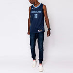 Nike NBA Casual Sports Basketball Vest SW Fan Edition Memphis Gray Memphis Grizzlies 11 Navy Blue AA7095-420