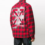 Off-White FW20 Cotton Arrows Printing Jacket Men Red OMEM001E20FAB0012510