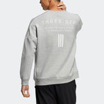 adidas Solid Color Minimalistic Alphabet Printing Round Neck Sports Unisex Gray HM2685