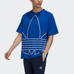 adidas originals Bg Trf out Tee Logo Printing Sports Round Neck Short Sleeve Blue GE6231