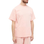 Men's Nike Solid Color Cotton Embroidered Logo Round Neck Short Sleeve Pink T-Shirt CV0559-697