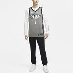 Air Jordan NBA Sports Basketball Vest 2020 Season Brooklyn Nets Durant 7 Jersey Gray CV9469-005