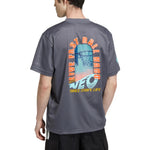 Men's adidas neo Bb Mesh Tee Alphabet Pattern Printing Pullover Short Sleeve Gray T-Shirt HM2045