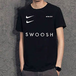 Nike Sportswear Swoosh Chest Sports Round Neck Short Sleeve Black DH0030-010