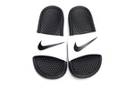 (WMNS) Nike KLAPKI Benassi Swoosh 'Black White' 312432-102