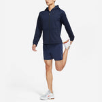 Nike Pro Therma-FIT Fleece Stay Warm Sports Training hooded Logo Jacket Navy Blue DD2125-451