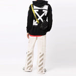 Men's Off-White Back Arrow Zipper Black OMBB030G20FLE0011000