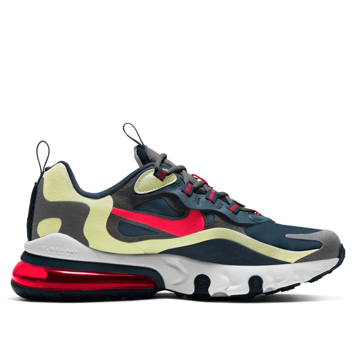 (GS) Nike Air Max 270 React 'Iron Grey Lime Crimson' BQ0103-015