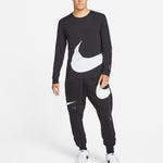 Men's Nike Sportswear Contrasting Colors Large Logo Round Neck Sports Long Sleeves Black DD3396-010