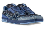 LOUIS VUITTON LV Trainers 'Blue Black Denim Monogram' 1AC4YT