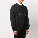 Off-White SS21 Camouflage Printing Logo Round Neck Black OMBA035R21FLE0011009