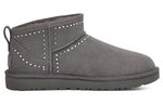 (WMNS) UGG Classic Ultra Mini Bling 'Dark Grey' 1119871-CHRC