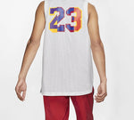 Air Jordan Rainbow Large Men's Jersey Sleeveless Vest Men's White AV0047-100
