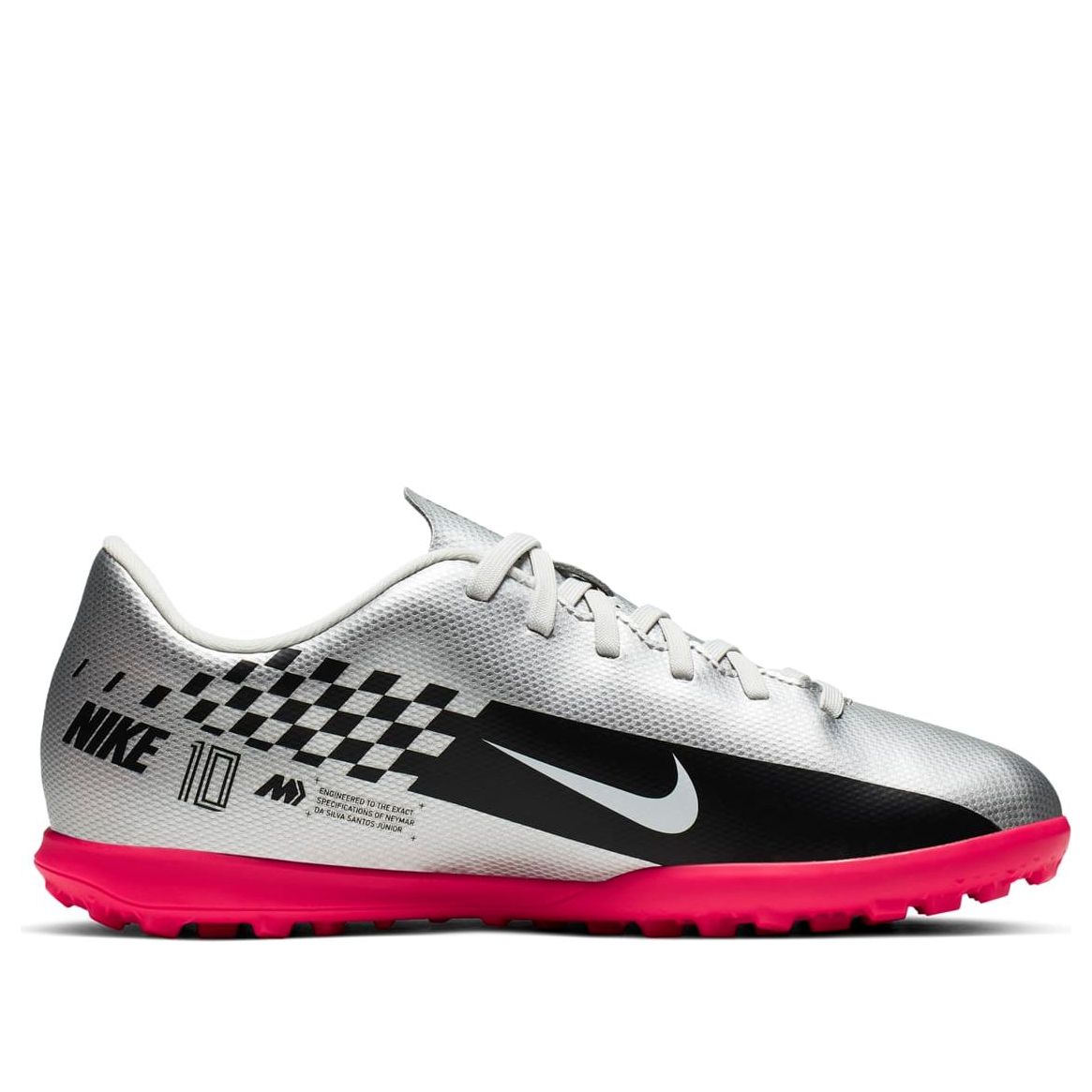 (GS) Nike JR Vapor 13 Club NJR TF Turf 'Black Silver' AT8175-006