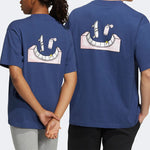 adidas originals Alphabet Printing Sports Short Sleeve Unisex Blue H49560