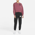 (WMNS) Air Jordan Flight Round-neck Swea Deep-Wine CV7786-610