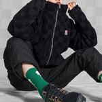(WMNS) Vans Anaheim Floral Cord Checker Jacket 'Black' VN00044DY28