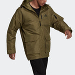 adidas Outdoor Sports hooded down Jacket Olive Green H61734