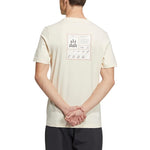 adidas Pattern Printing Casual Round Neck Short Sleeve Couple Style Beige HT3208