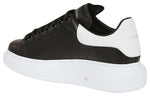 (WMNS) Alexander McQueen Oversized Sneaker 'Black White' 553770WHGP5-1070