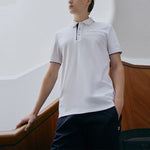 FILA Black Colorblock Logo Short Sleeve polo White F11M121120F-WT
