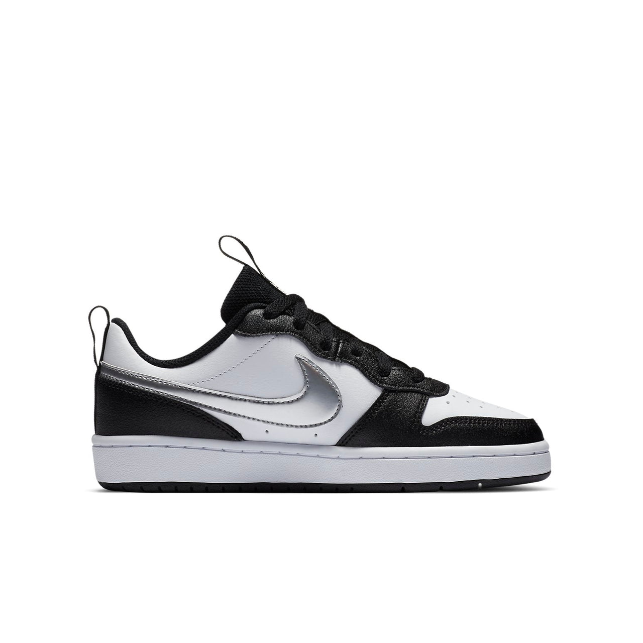 (GS) Nike Court Borough Low 2 'Black White Silver' CT3964-100