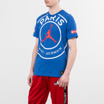 Air Jordan SS20 As J Psg Logo Tee Paris Saint-Germain Short Sleeve Men's Blue BQ8385-480