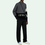 Off-White FW20 Logo Printing Sweater Men Grey OMHE048E20KNI0010701