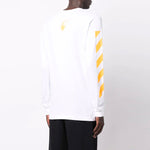 Men's Off-White FW21 Caravaggio Painting Long Sleeves White T-Shirt OMAB001F21JER0040184