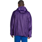 adidas originals Windbreaker Logo Printing Hooded Drawstring Sports Jacket 'Purple' IB3441