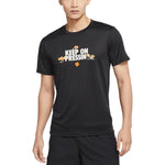 Nike Dri-Fit Alphabet Printing Round Neck Pullover Short Sleeve Black DR7576-010