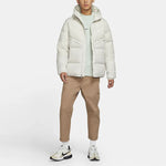 Nike Plaid Splicing Sports Stay Warm hooded down Jacket White DD6964-072