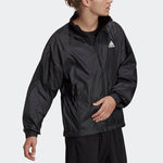 adidas Casual Sports Solid Color Zipper Jacket Black H65738