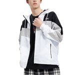Li-Ning Sports Fashion Series Colorblock hooded Drawstring Loose Jacket 'White' AFDQ045-1