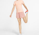(WMNS) Nike PRO MESH Training Tops Gym Short Sleeve Pink AO9952-664