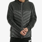 adidas neo M Dly Dwn Jkt Sports Splicing Fleece hooded down Jacket Gray EI6282