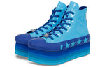 (WMNS) Converse Miley Cyrus x Chuck Taylor All Star Platform Faux Patent Hi 'Gnarly Blue' 563724C