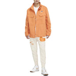 Men's Nike Sportswear Solid Color Alphabet Logo Stand Collar Zipper Jacket Orange DR7833-808