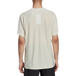 Men's adidas Solid Color Back Round Neck Sports Short Sleeve White T-Shirt HJ9775