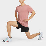 Nike Yoga Dri-FIT Solid Color Quick Dry Sports Short Sleeve Red DJ9651-652