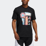 adidas x Crayola Crossover Subject Printing Basketball Sports Short Sleeve Black GN3681