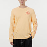 Men's Nike Basketball Training Sports Printing Breathable Long Sleeves Apricot Color T-Shirt AO0653-734