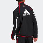 adidas Logo Stand Collar Stripe Long Sleeves Jacket Black H64069