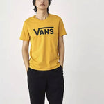 Vans Classic Logo Casual Sports Printing Short Sleeve Couple Style Yellow VN0A4MM650X